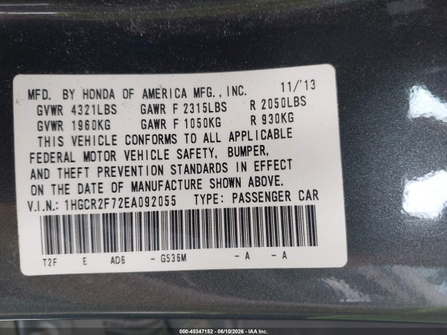 صورة 9 لـ 2014 Honda ACCORD EX