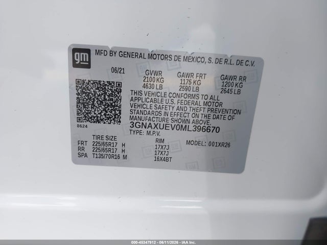 2021 CHEVROLET EQUINOX AWD LT 9