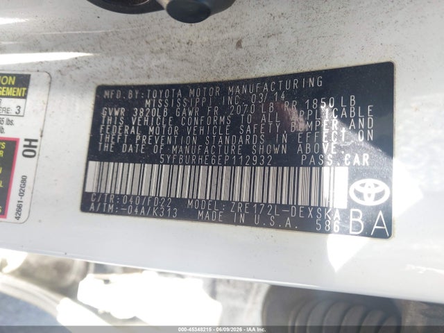 2014 Toyota COROLLA S PLUS photo 9