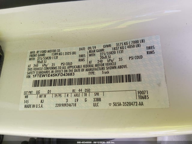 2019 FORD F-150 KING RANCH — фото 9