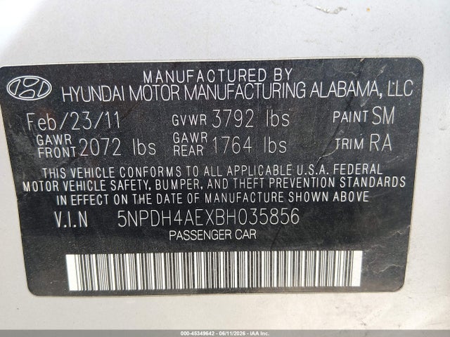 صورة 9 لـ 2011 Hyundai ELANTRA GLS