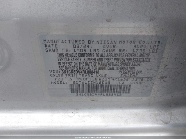 2024 Nissan VERSA 1.6 S 缩略图 9