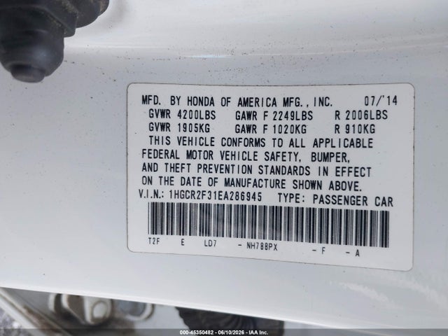 2014 Honda ACCORD LX — фото 9