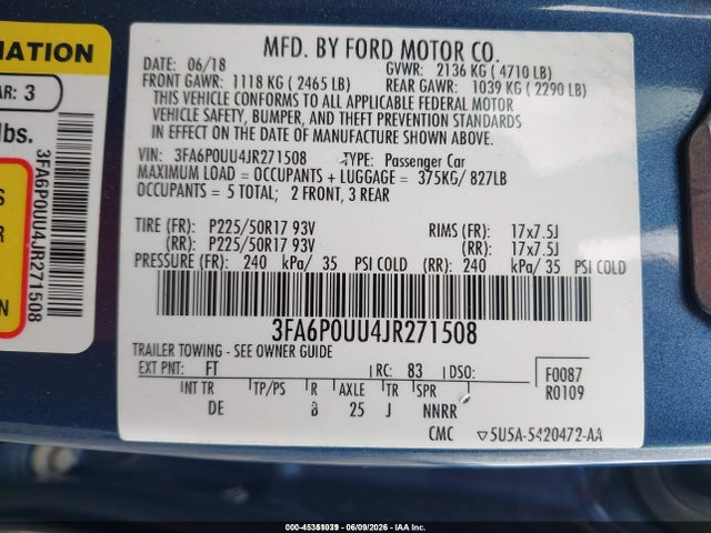 صورة 9 لـ 2018 FORD FUSION HYBRID S