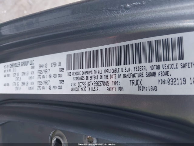 2011 RAM RAM 1500 SLT 照片 9