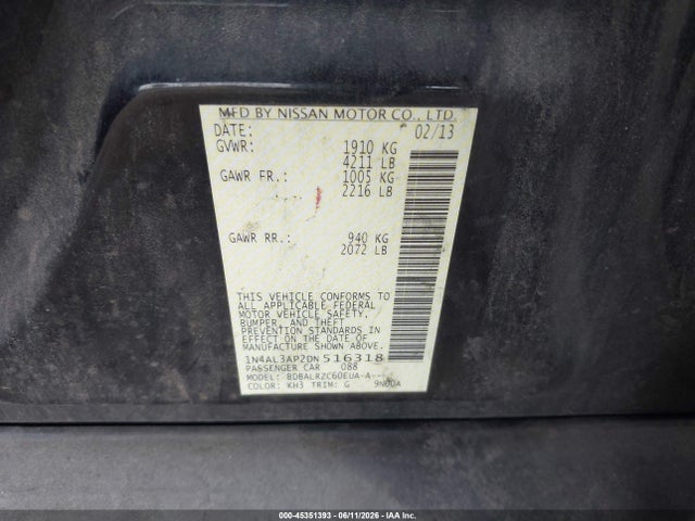 2013 Nissan ALTIMA 2.5 S 照片 9