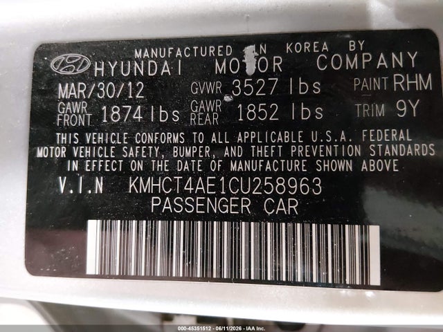 صورة 9 لـ 2012 Hyundai ACCENT GLS