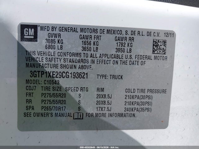 2012 GMC SIERRA 1500 DENALI 照片 9