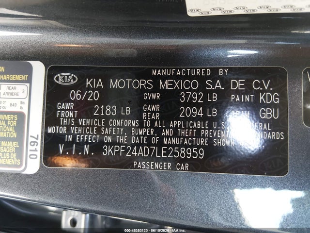 صورة 9 لـ 2020 KIA FORTE LXS