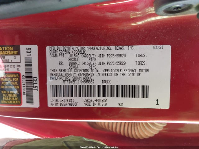 2021 Toyota TUNDRA SR5 照片 9
