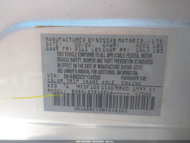 صورة 9 لـ 2022 Nissan SENTRA SV XTRONIC CVT