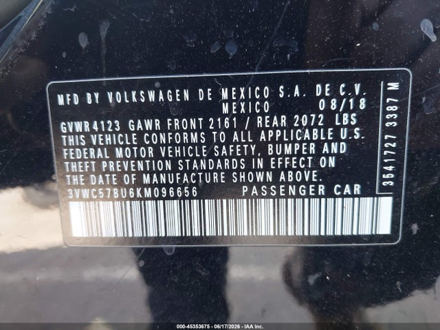 2019 Volkswagen JETTA 1.4T R-LINE/1.4T S/1.4T SE 照片 9