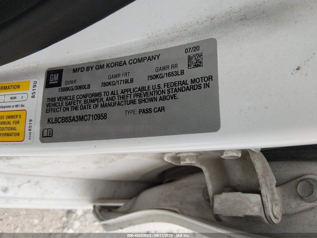 2021 Chevrolet SPARK FWD LS AUTOMATIC photo 9