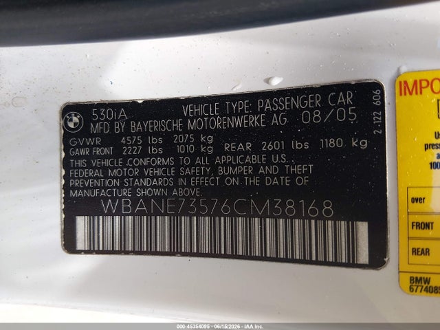 2006 BMW 530I 照片 9