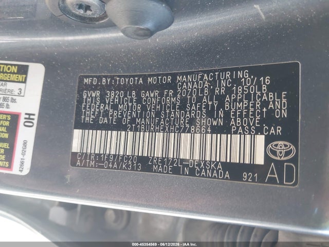 2017 Toyota COROLLA SE photo 9
