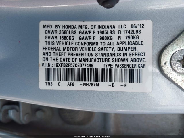 صورة 9 لـ 2012 Honda CIVIC LX