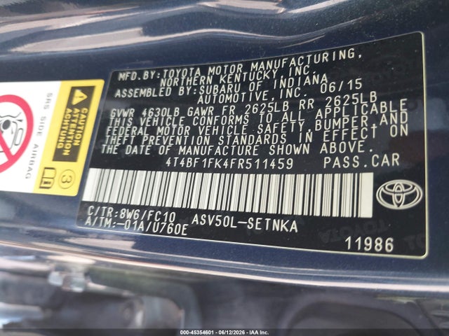 صورة 9 لـ 2015 Toyota CAMRY LE