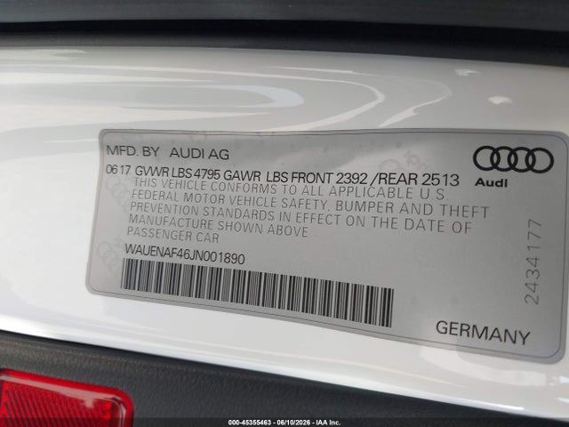 صورة 9 لـ 2018 AUDI A4 2.0T PREMIUM/2.0T TECH PREMIUM