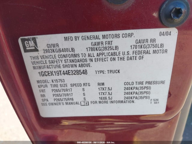 2004 Chevrolet SILVERADO 1500 LT 照片 9