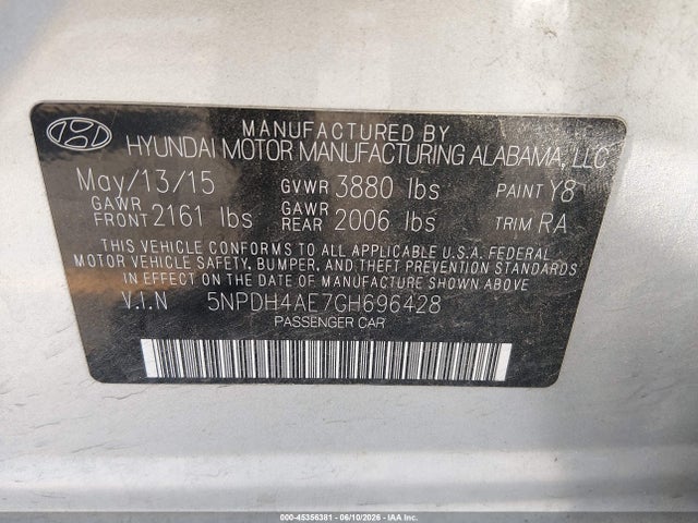 2016 Hyundai ELANTRA SE photo 9