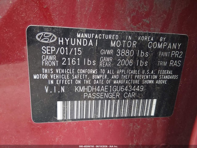 2016 Hyundai ELANTRA SE 照片 9