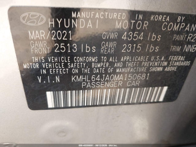 2021 Hyundai SONATA SEL photo 9