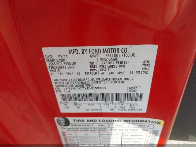 صورة 9 لـ 2014 FORD F-150 XLT