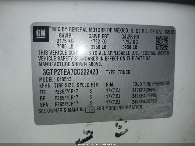 صورة 9 لـ 2012 GMC SIERRA 1500 WORK TRUCK