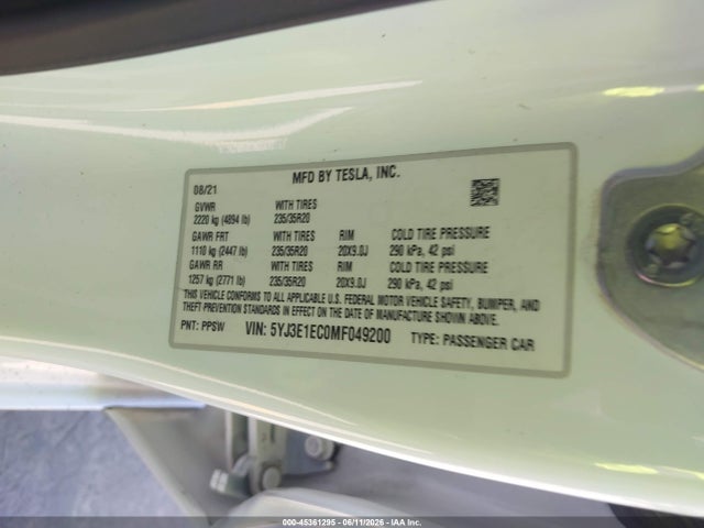 صورة 9 لـ 2021 Tesla MODEL 3 PERFORMANCE DUAL MOTOR ALL-WHEEL DRIVE