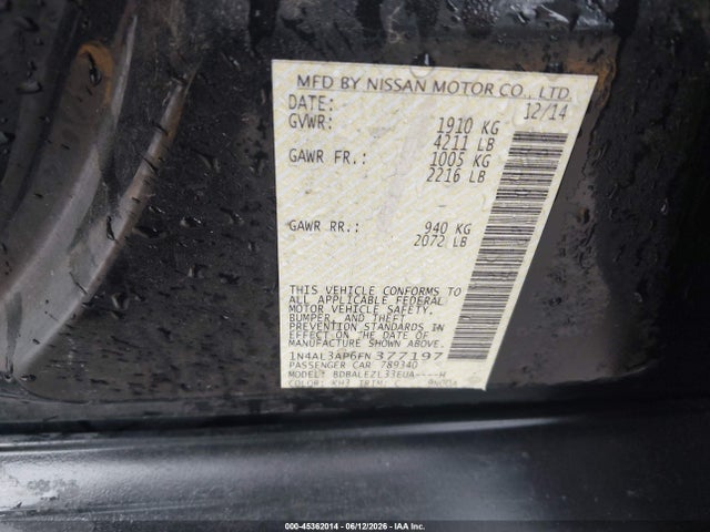 2015 Nissan ALTIMA 2.5 S photo 9