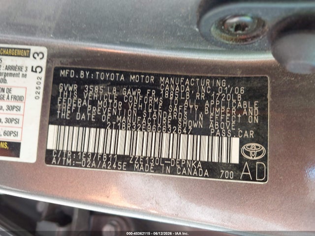 2006 Toyota COROLLA LE 照片 9