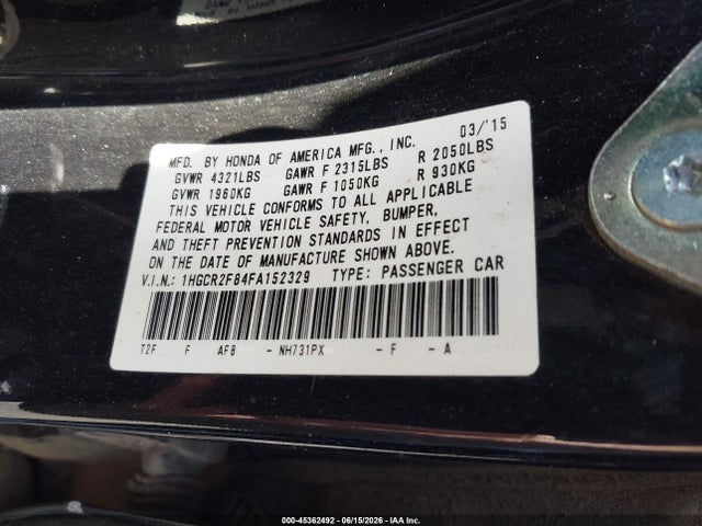 صورة 9 لـ 2015 Honda ACCORD EX-L