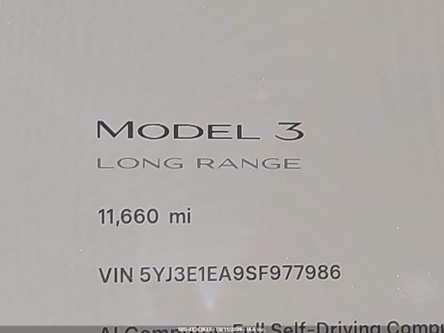 صورة 7 لـ 2025 Tesla MODEL 3 LONG RANGE REAR-WHEEL DRIVE/STANDARD REAR-