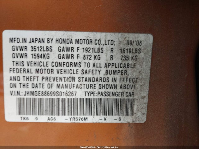 2009 Honda FIT SPORT 照片 8