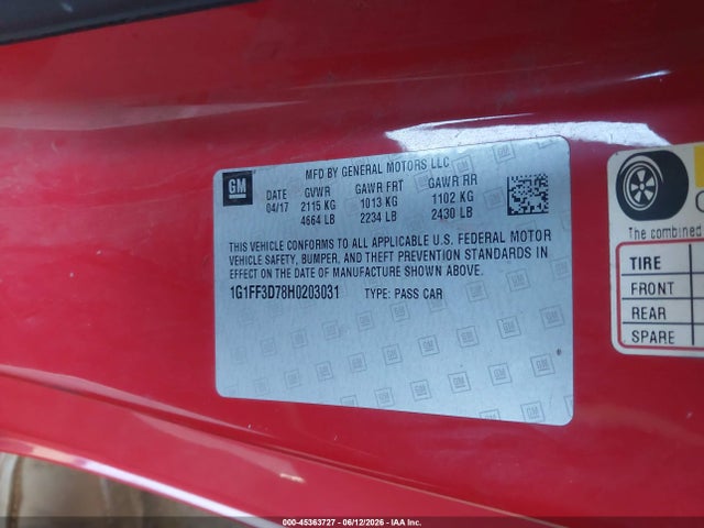 صورة 9 لـ 2017 Chevrolet CAMARO 1SS