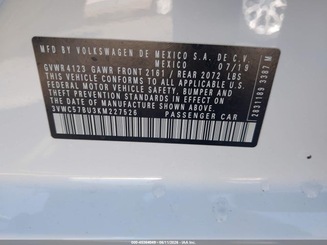 2019 Volkswagen JETTA 1.4T R-LINE/1.4T S/1.4T SE 照片 9