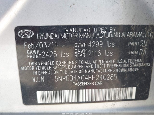 صورة 9 لـ 2011 Hyundai SONATA GLS