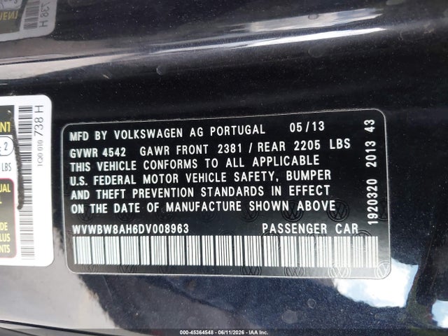 صورة 9 لـ 2013 Volkswagen EOS KOMFORT