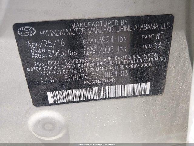 2017 Hyundai ELANTRA SE photo 9