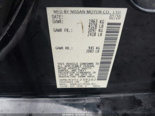 صورة 9 لـ 2020 Nissan ALTIMA SR FWD