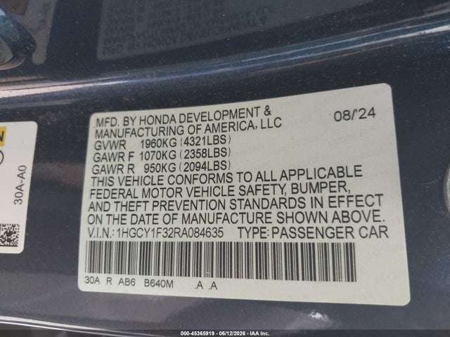 2024 Honda ACCORD EX 照片 9