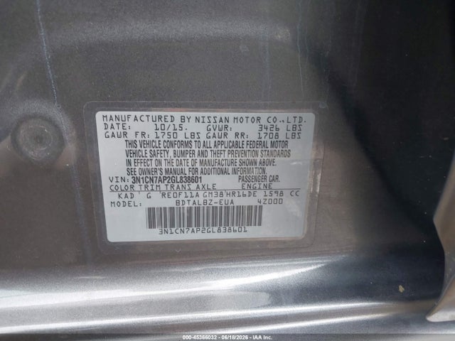 صورة 9 لـ 2016 Nissan VERSA 1.6 SV