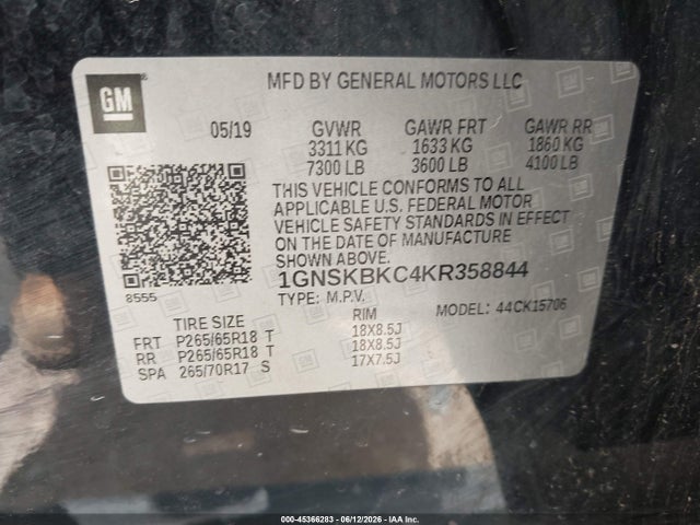 2019 CHEVROLET TAHOE LT 9