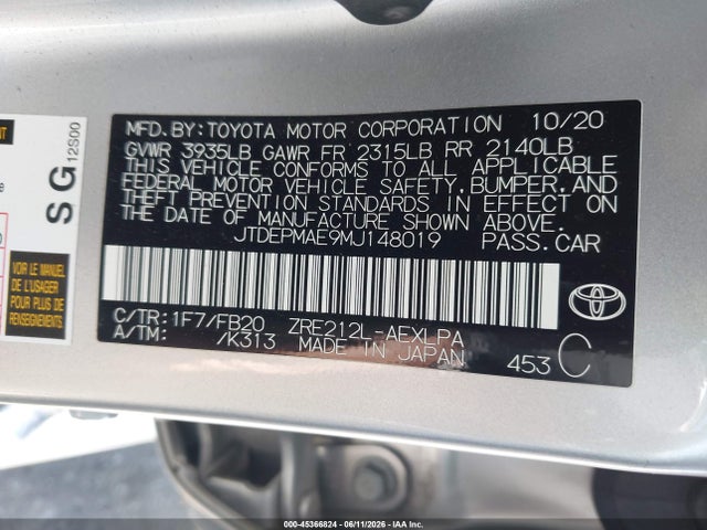 صورة 9 لـ 2021 Toyota COROLLA LE