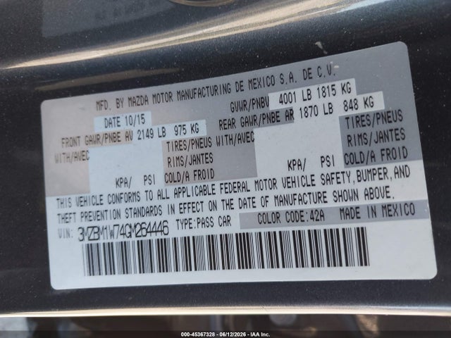 2016 Mazda MAZDA3 I TOURING 照片 9