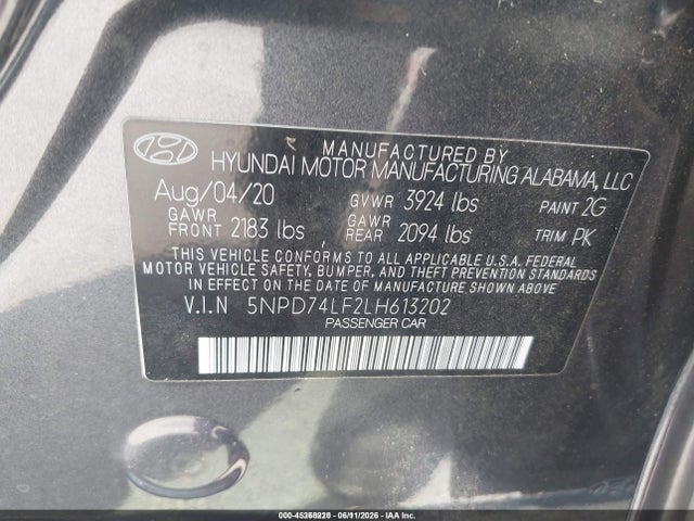صورة 9 لـ 2020 Hyundai ELANTRA SE