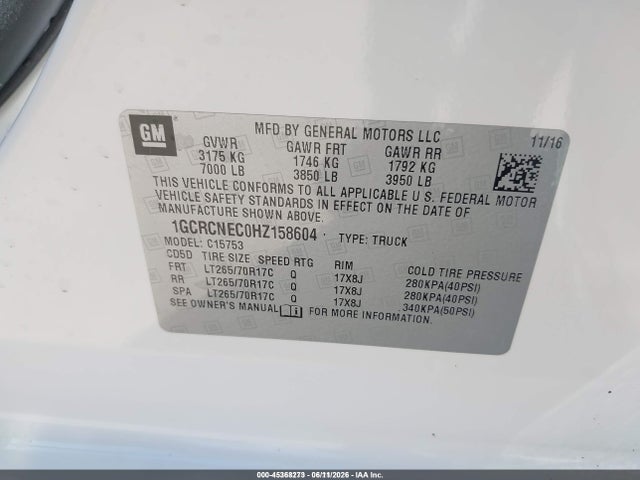 صورة 9 لـ 2017 Chevrolet SILVERADO 1500 WT