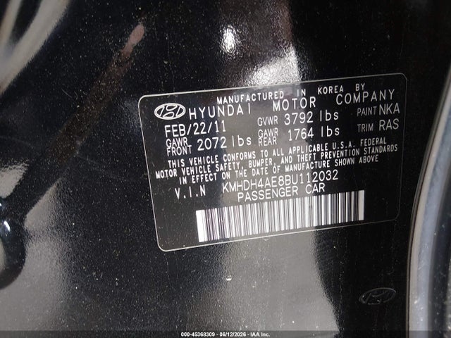 2011 Hyundai ELANTRA GLS (ULSAN PLANT) — фото 9