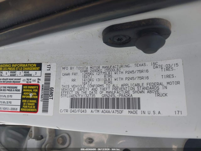 2015 Toyota TACOMA BASE V6 photo 9
