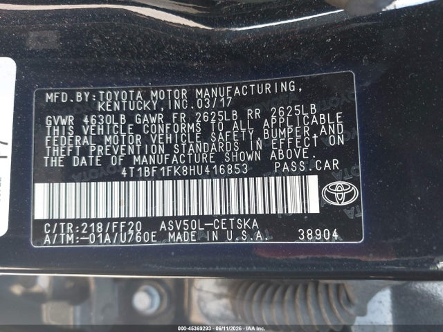 2017 Toyota CAMRY SE photo 9